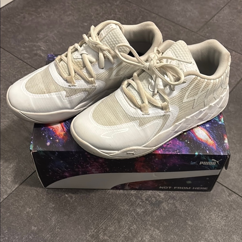 Puma MELO Kids White Sneakers